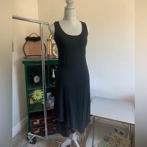 Dinah Lee Black Retro dress with red trim